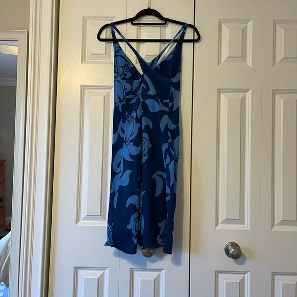 PATAGONIA BLUE FLORAL STRAPPY DRESS SIZE LARGE - Picture 4 of 4